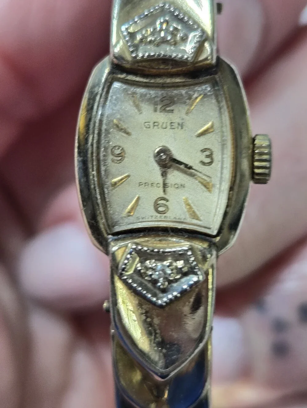 Gruen Women's Gold-Tone Precision Vintage Bracelet Watch